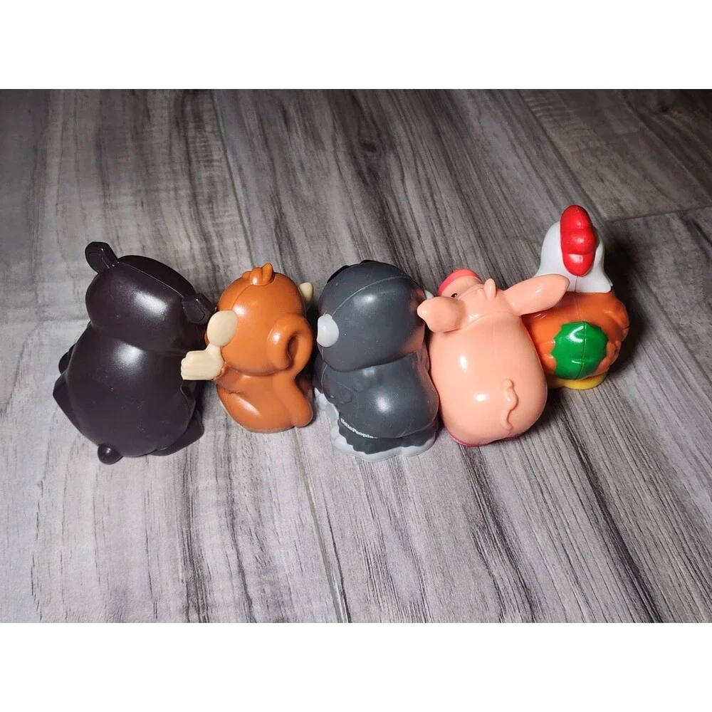 Fisher Price Little People Animal Lot Zebra Giraffe Monkey Gorilla Bear Cow Pig